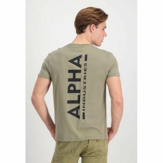 Tričko ALPHA INDUSTRIES Backprint khaki