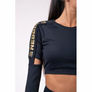 Tričko NEBBIA Honey Bunny crop top Black