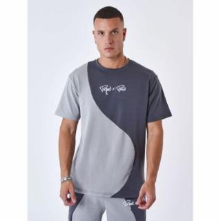 Tričko PROJECT X PARIS Wave Two-tone grey