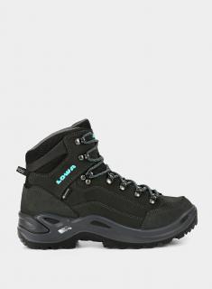 LOWA LOWA RENEGADE GTX MID WS asphalt/turquoise, Veľkosť UK 7,5