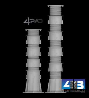 4PAD EASY E10 - terč pod dlažbu nastaviteľný ( 576 - 795 mm )