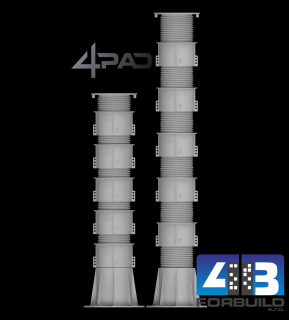 4PAD EASY E11 - terč pod dlažbu nastaviteľný ( 576 - 795 mm )