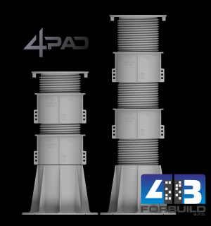 4PAD EASY E8 - terč pod dlažbu nastaviteľný ( 364 - 507 mm)