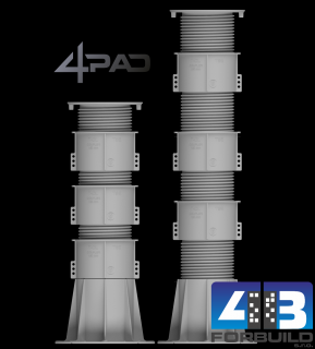 4PAD EASY E9 - terč pod dlažbu nastaviteľný ( 471 - 651 mm)