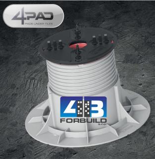 4PAD QUEEN+  QP5 - terč pod dlažbu nastaviteľný a samonivelačný (131 - 241mm)