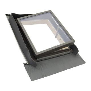 Strešný výlez / svetllík RoofLITE FE 45 x 73 cm - antracit (Univerzálny strešný výlez / svetllík RoofLITE typ FE 45 x 73 cm - antracit pre všetky typy strešných krytín, s krídlom otváraným nahor a nastranu.. )