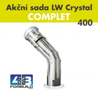 Svetlovod LIGHTWAY Crystal 400 pre profilovanú krytinu - komplet sada (Svetlovod LIGHTWAY Crystal, priemer 400 mm, pre šikmú strechu, profilovanú krytinu - kompletná sada pripravená na montáž)