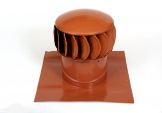 Ventilačná rotačná turbína SUPAVENT 250 mm ( komplet ) hnedá RAL 8015 (Ventilačná rotačná turbína SUPAVENT 250 SET z vyskooakostného UV odolného ABS polyméru ( priemer 250mm) hnedá RAL 8015, súčasťou setu je ventilačná hlavica, nastaviteľné hrdlo 0 - 45 s