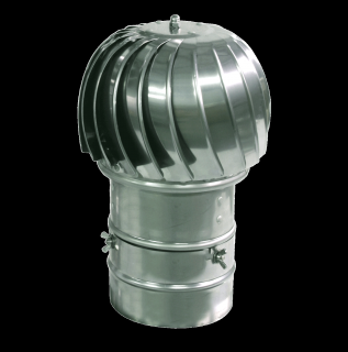 Ventilačná  turbína FORVENT MINI 130 ALU ( hliníková ) (Hliníková ventilačná turbína FORVENT MINI 130 ALU s odnímateľnou hliníkovou hlavicou od pozinkovanej rúry, pre revíziu a údržbu potrubia, bez základne,)