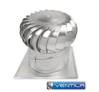 Ventilačná turbína VENTILA VIV 14 /355mm ( komplet )  (Celohliníová venilačná turbía s nastaviteľným krkom a podstavou. 14  / 355mm)