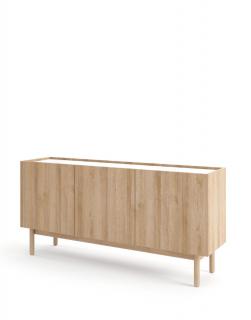 Boho nízka komoda, trojdverová (K144/68), dub riviera