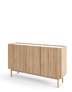 Boho vysoká komoda, trojdverová (K144/83), dub riviera