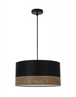 Candellux - Závesná lampa Porto s čiernym tienidlom