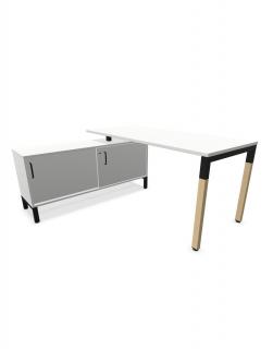 CS5040 písací stôl 4-L LWM 160 cm so skrinkou