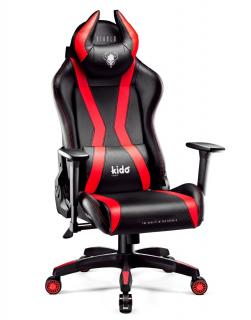 Diablo Chairs - Detské kreslo Diablo Kids X-Horn 2.0: čierno-červené