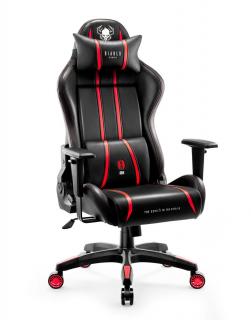 Diablo Chairs - Herné kreslo Diablo X-One 2.0 King Size: čierno-červené
