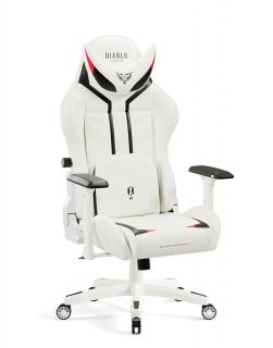 Diablo Chairs - Herné kreslo Diablo X-Ray King Size: bielo-čierne