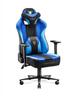 Diablo Chairs - Látkové herné kreslo Diablo X-Player 2.0 King modro-čierne