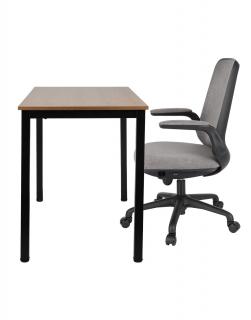 Grospol - Set: Kreslo Easy Black + Písací stôl Modern KJSTB