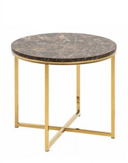 Konferenčný stolík Alisma Brown / golden 50x42,7
