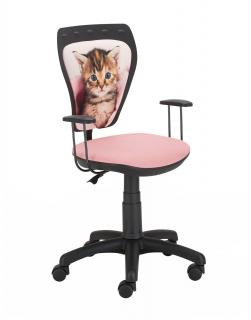 Stolička Ministyle čierna - Pink Cat
