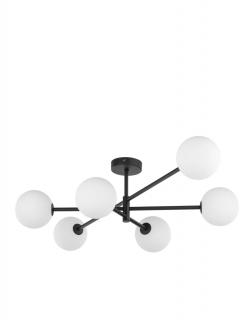 TK-Lighting - Stropná lampa Sarius Black 6