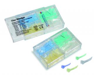 The Wedge svetlovodné plastové klinky Polydentia Set (XS, S, M, L), 100 ks.