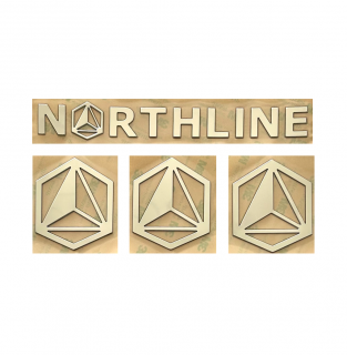 Set nálepiek Northline 3D Chromotion Silver