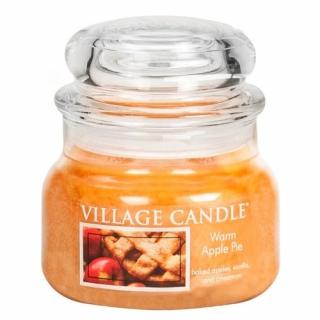Village Candle Malá voňavá sviečka v skle teplý jablkový koláč 262 g - jablkový koláč