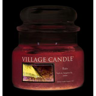 Village Candle Malé vôňu sviečku v sklenenom daždi 262g - dážď