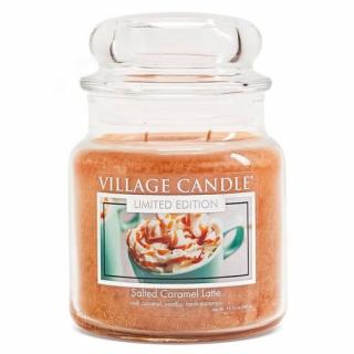 Village Candle Stredne voňavá sviečka v solenom karamele latte 397g