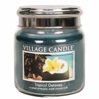 Village Candle Sviečka na strednej scéne v sklenenom tropickom úteku 397G - víkend v trópoch