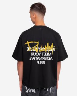 Pánske oversized triko Reflecta - black Veľkosť: XL