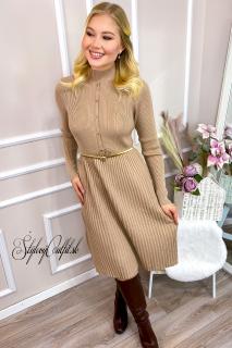 Príjemné svetríkové šaty WOMAN SECRET ❤ Vanilla UNI