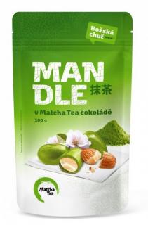 Mandle v čokoláde s čajom matcha