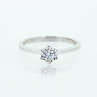 01168-1855F Prsteň s briliantom z bieleho zlata  0,10ct
