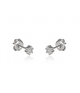 Briliantové náušnice z bieleho zlata 01496-1255F 0,06ct