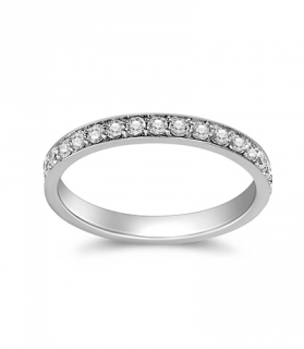Briliantový prsteň z bieleho zlata 121550 0,34 ct