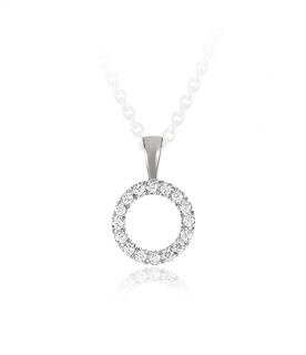 Dámsky prívesok z bieleho zlata s diamantmi 01715-1255F 0,12ct