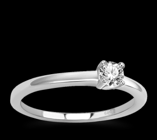 Dámsky prsteň z bieleho zlata RN402274  0,22ct