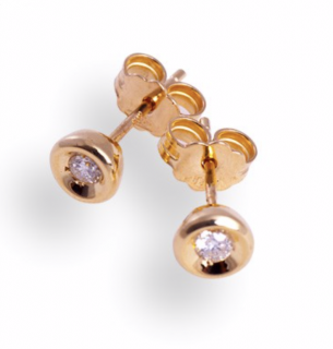 Diamantové dámske napichovacie náušnice 0,10 ct E017