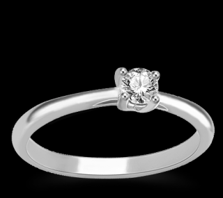 Diamantový prsteň z bieleho zlata 402247