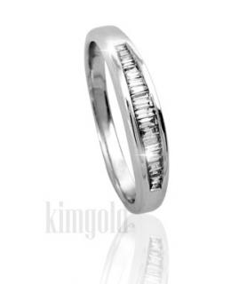 Prsteň s briliantmi z bieleho zlata 10000397 0,17ct + darčekové balenie zdarma