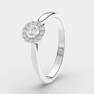 Prsteň s diamantmi R207 0,232 ct + darčekové balenie zdarma