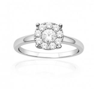 Prsteň z bieleho zlata s briliantami YZ01914   750/1000   0,23ct + darčekové balenie zdarma