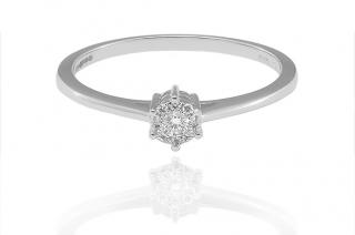 Snubný prsteň s briliantom 70585-1255F 0,08ct