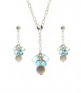 Súprava ALO Jewelry s topázmi z bieleho zlata