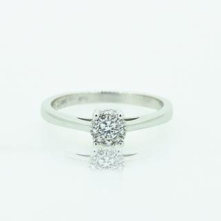 Zásnubný prsteň biele zlato 70589-1855F 0,14ct