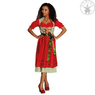Dirndl  tradiční kostým červeno-zelený - velikost 40