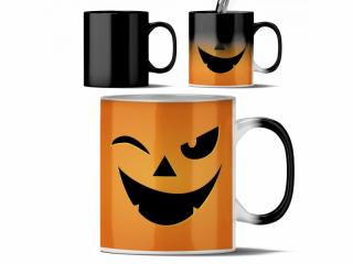 Halloweenský magický hrnek obličej
